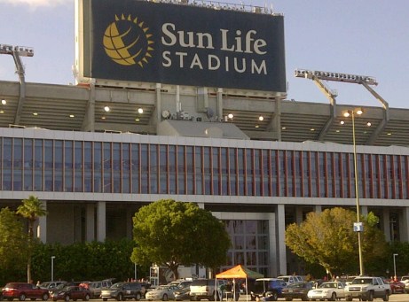 Sun Life Stadium on the morning of the 2011 Orange Bowl.